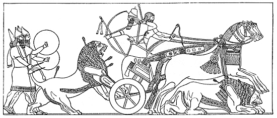 Ancient Assyrians - Lion Hunt from Ninevah