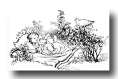 Baby Shower Clipart :: Baby and a Dove