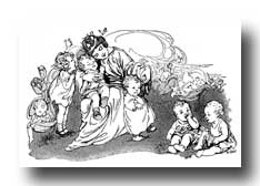 Baby Shower Clipart :: Babies and a Queen