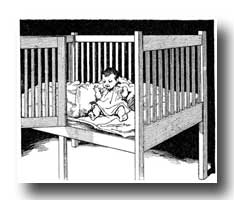 Baby Shower Clipart :: Baby in a Crib