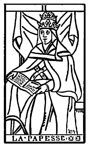 Tarot Cards - La Papesse (The Papess, or The Female Pope)